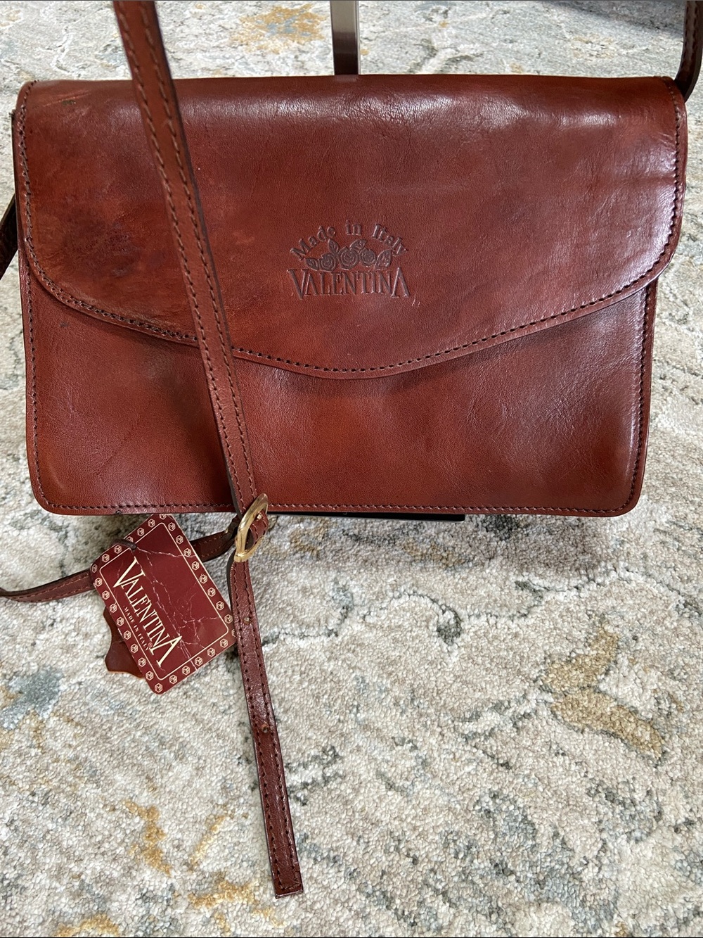 Valentina Vintage Handcrafted Leather Envelope Style Crossbody Bag